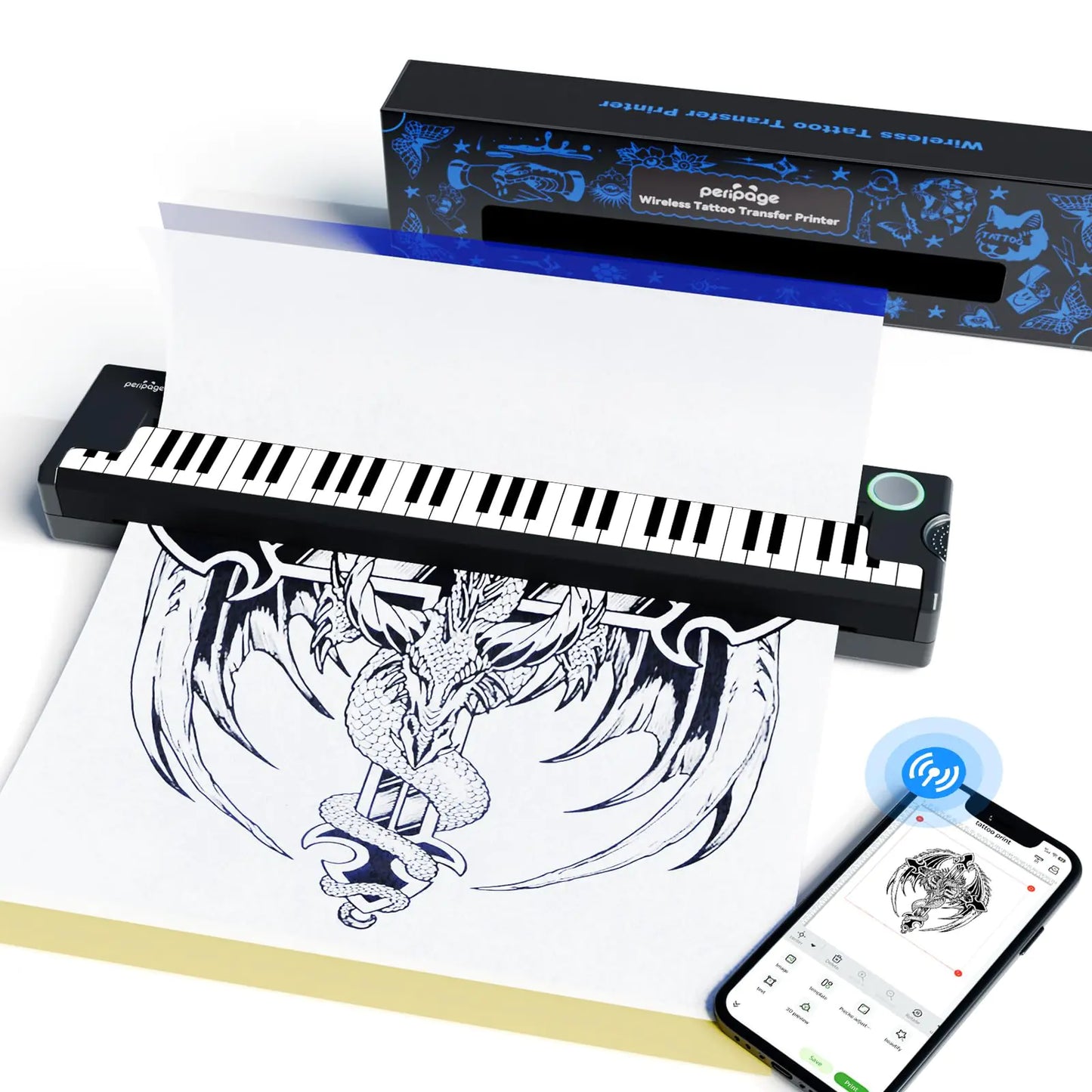 PeriPage Pino Wireless Tattoo Stencil Printer
